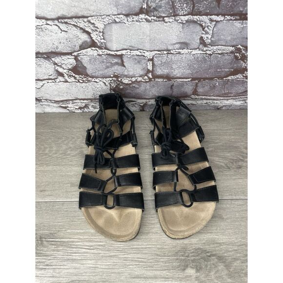 Loeffler Randall Black Leather Pascal Gladiator Strappy Sandals Women Sz 38EU/7M - Picture 3 of 16